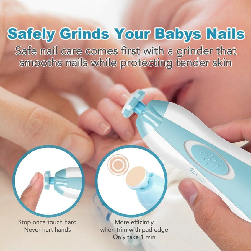 Premium 6-in-1 Electric Baby Nail Trimmer Set – Safe Infant Nail Filer,