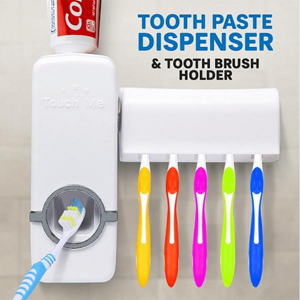Automatic Toothpaste Dispenser With Toothbrush Holder /